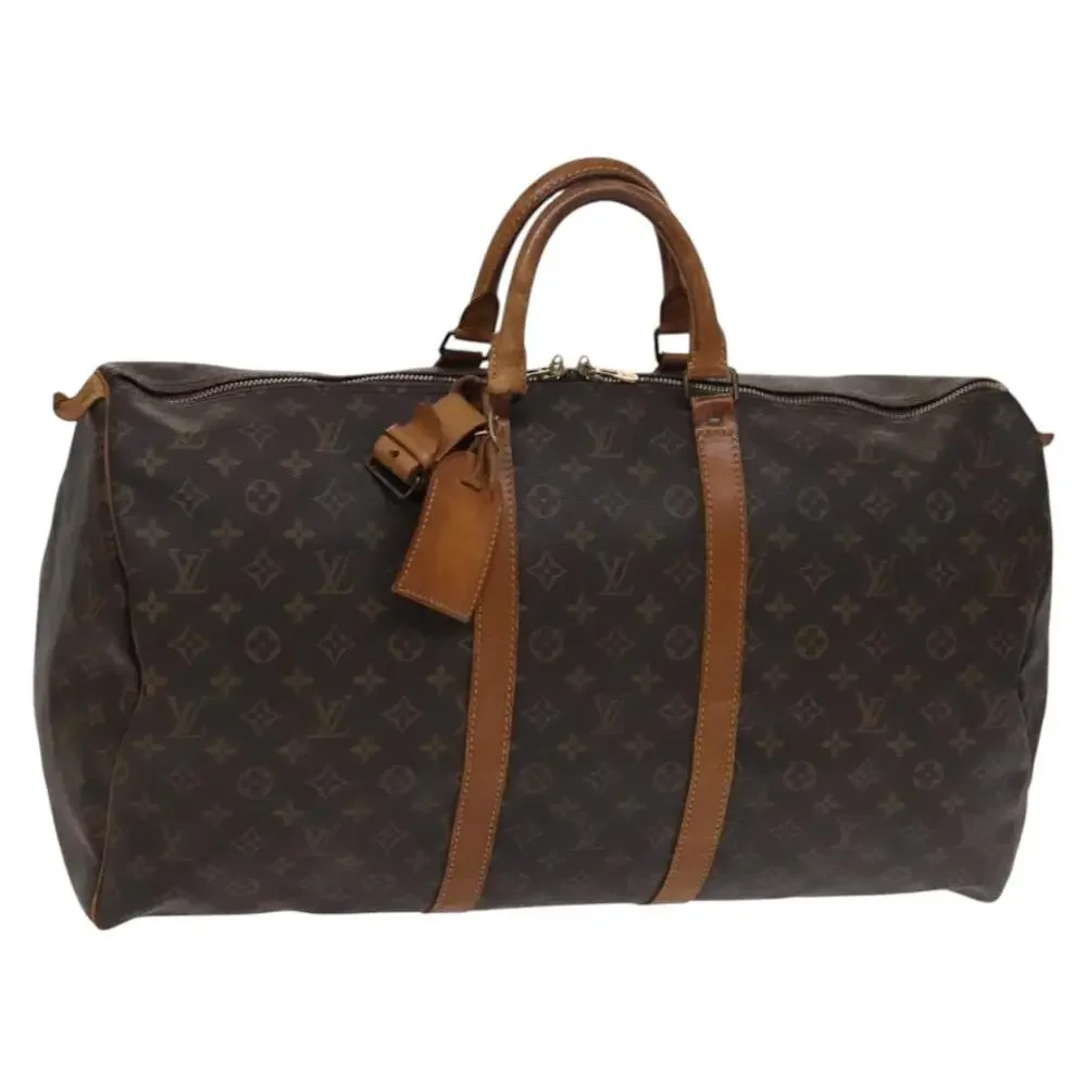 LOUIS VUITTON Monogram Keepall 55 Boston Bag M41424